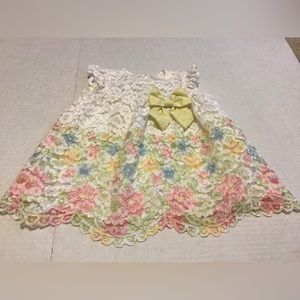 BONNIE BABY 18M LACE DRESS EUC BEAUTIFUL LINED